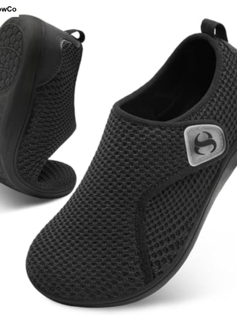 Women's Wide Walking Shoes Adjustable Diabetic Zero Drop Breathable Knit Slip